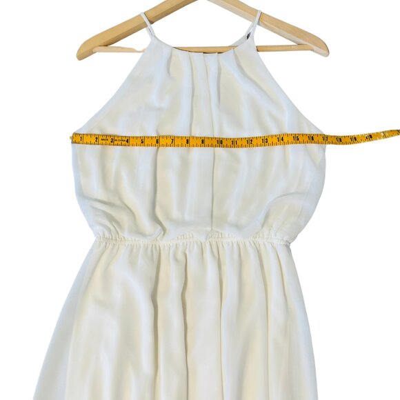 DNA Couture Blouson Dress Womens Size M Creamy White Light Sheer Fairy Feminine - Picture 11 of 11